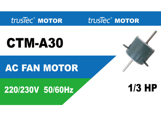 AluminiumUniversal-Zugang Wechselstrom-Ventilatormotor CTM-A30 F48U02A30 des draht-1/3HP