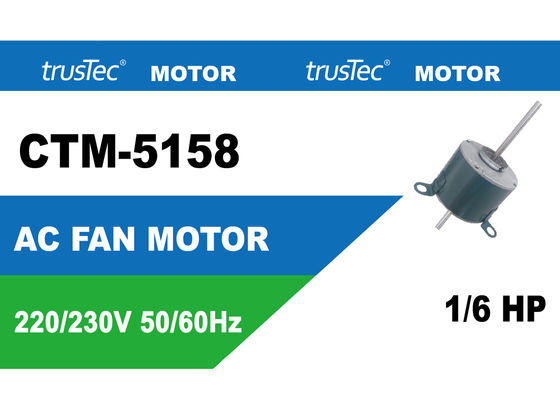 K55HXPKG-5158 CTM-5158 Verdampfer-Fan-Lüftermotor für Fenster-Klimaanlage KLASSISCHES 1/6HP 50/60Hz